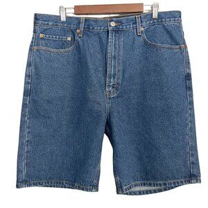 Levi's Men's Blue Denim Dark Wash 505 Jean Shorts Waist Size 40 Inseam 9.5